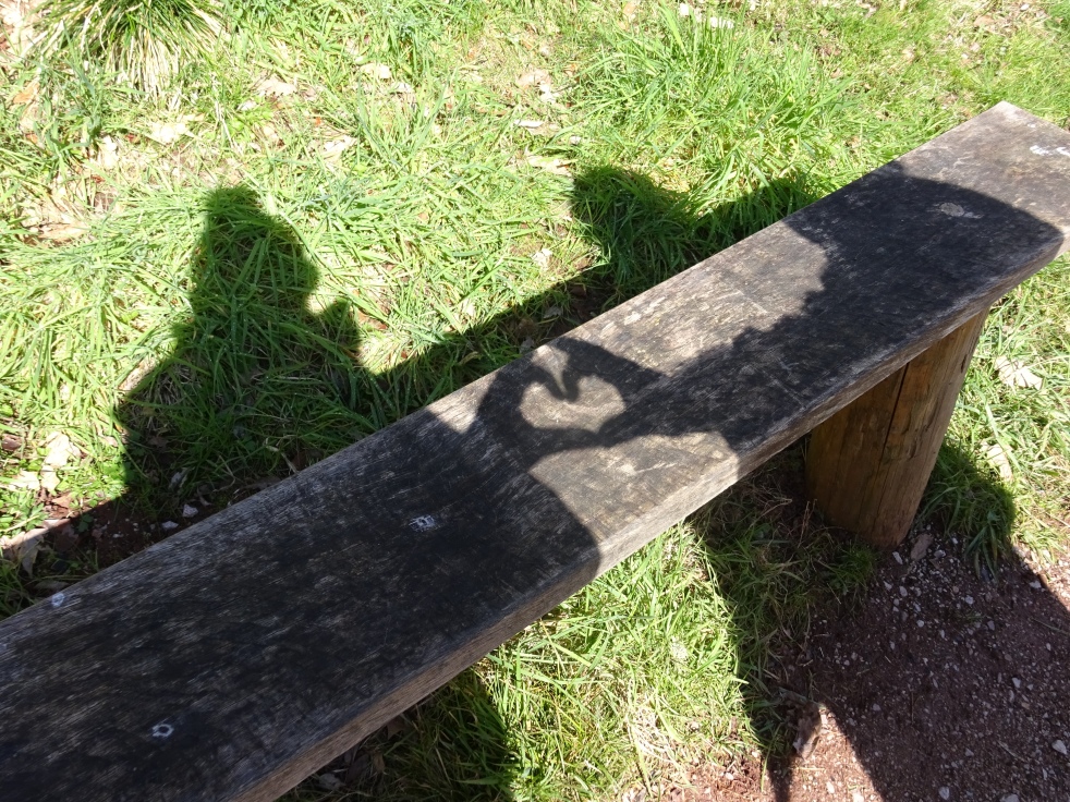 heart on bench